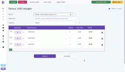 Open de factuurhoofd