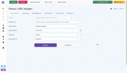 Sluit de factuurhoofd en toon de factuurregels